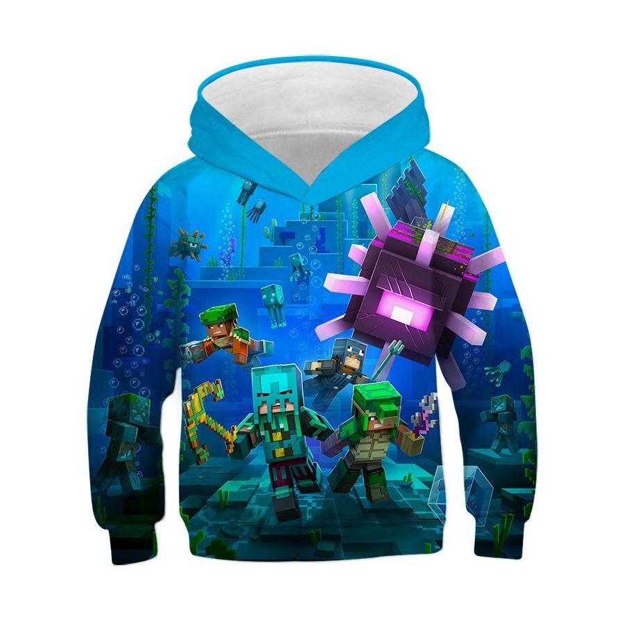 Minecraft Hoodie 3D Print For Gamer